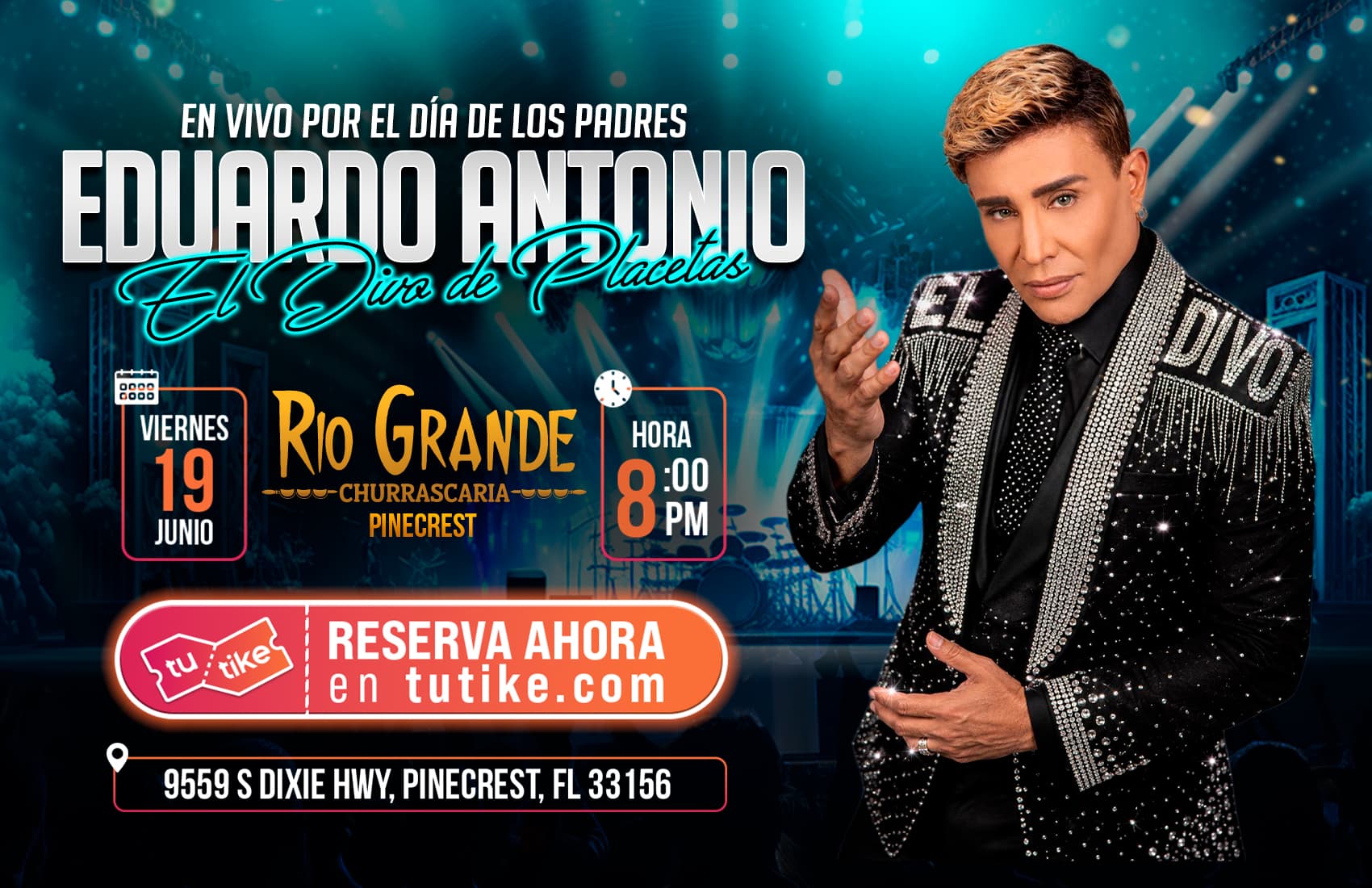 👑 El DIVO DE PLACETAS celebra a PAPÁ en Río Grande Pinecrest banner